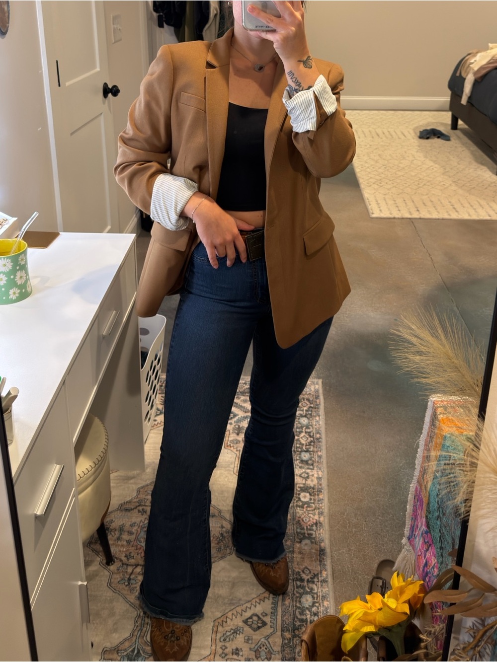 J. Crew Camel Brown Single-Breasted Blazer
